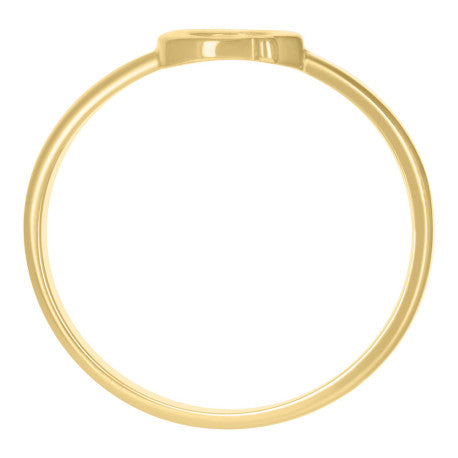 10Kt Gold Turkish Ring Initial Letter "Q"