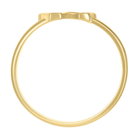 10Kt Gold Turkish Ring Initial Letter "W"
