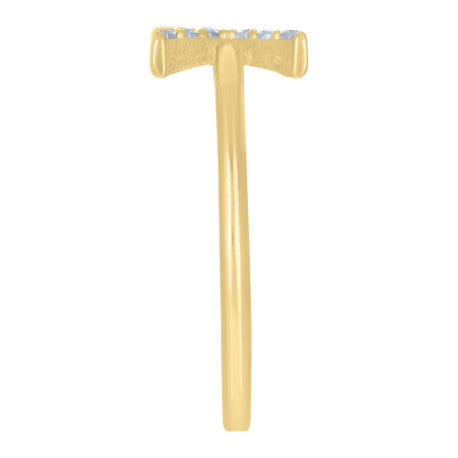 10Kt Gold Turkish Ring Initial Letter "X"