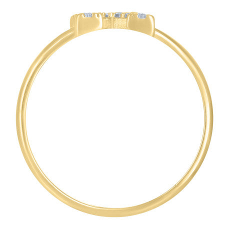 10Kt Gold Turkish Ring Initial Letter "X"