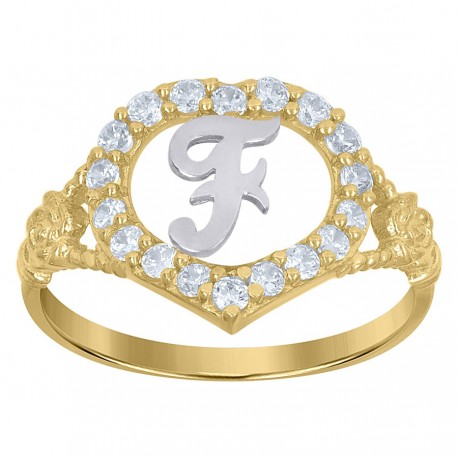 10Kt Initial Ring