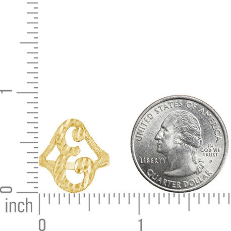 10Kt Initial Ring
