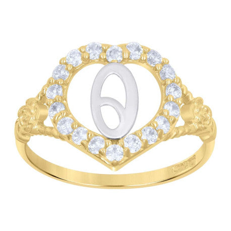 10Kt Initial Ring