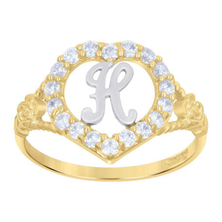 10Kt Initial Ring