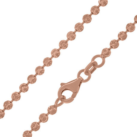 10kt Rose Gold Moon Cut 2.5mm Chain