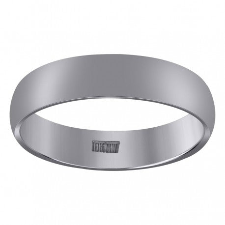 10KT WHITE GOLD COMFIT WEDDING BAND 5MM