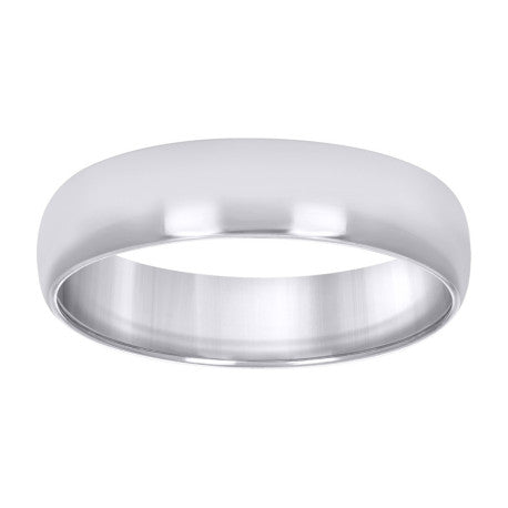 10Kt White Gold Regfit Wedding Band 6Mm