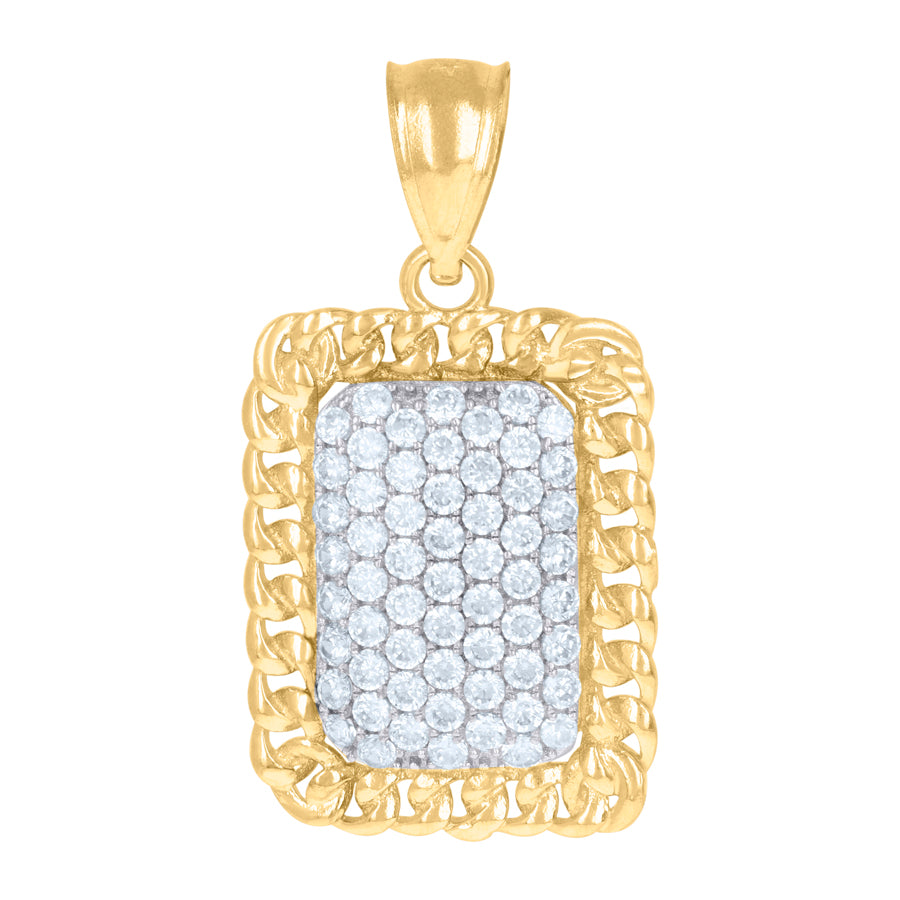 10Kt Gold Cz Pendant