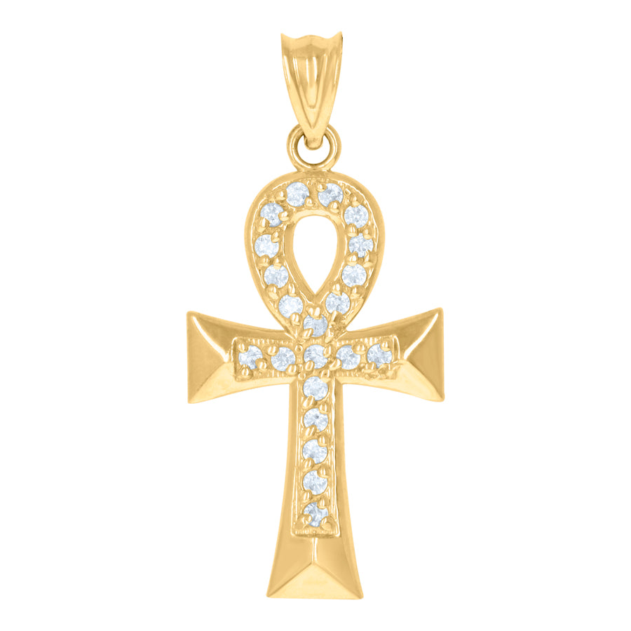 10Kt Gold Cz Pendant