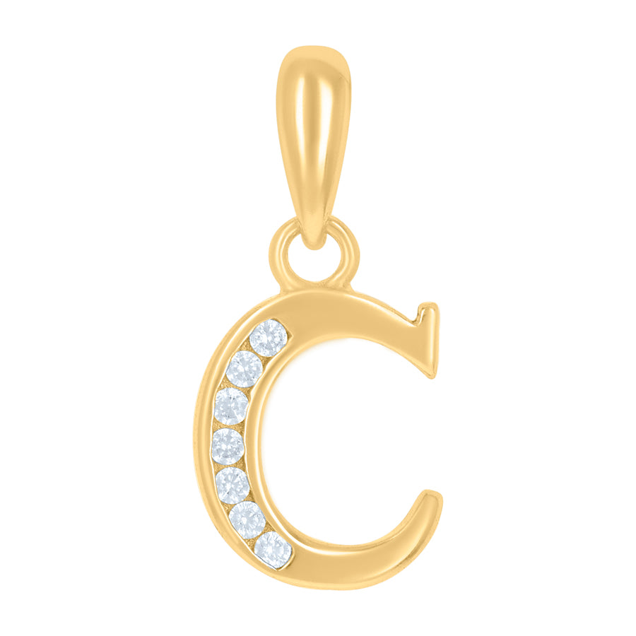 925 Sterling Silver Initial"C" Pendant