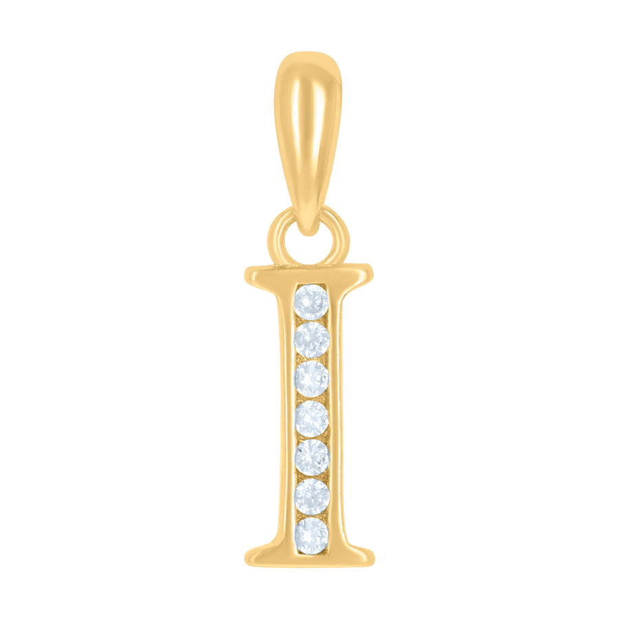 925 Sterling Silver Initial"I" Pendant