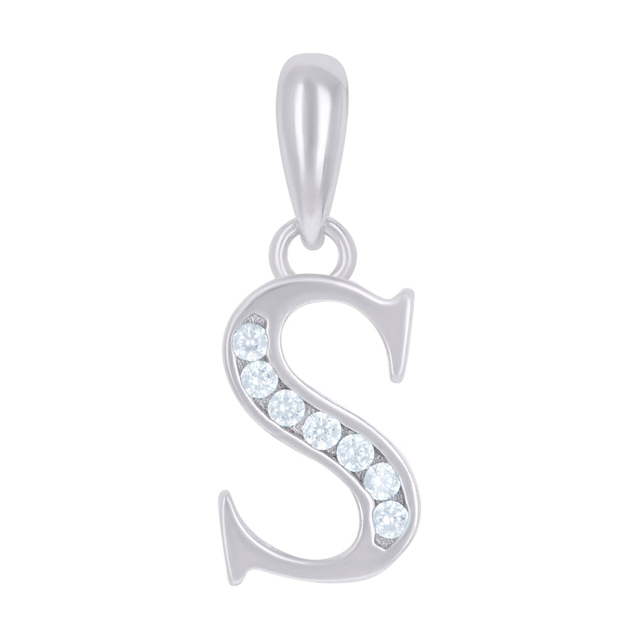 925 Sterling Silver Initial"S" Pendant