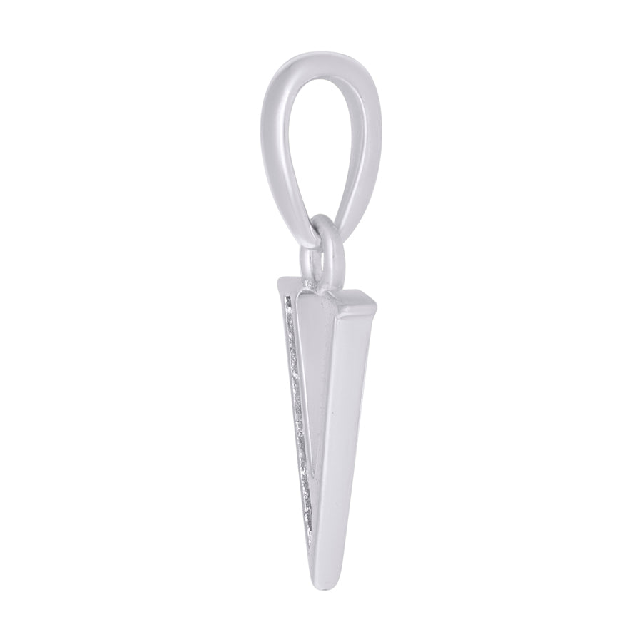 925 Sterling Silver Initial"V" Pendant