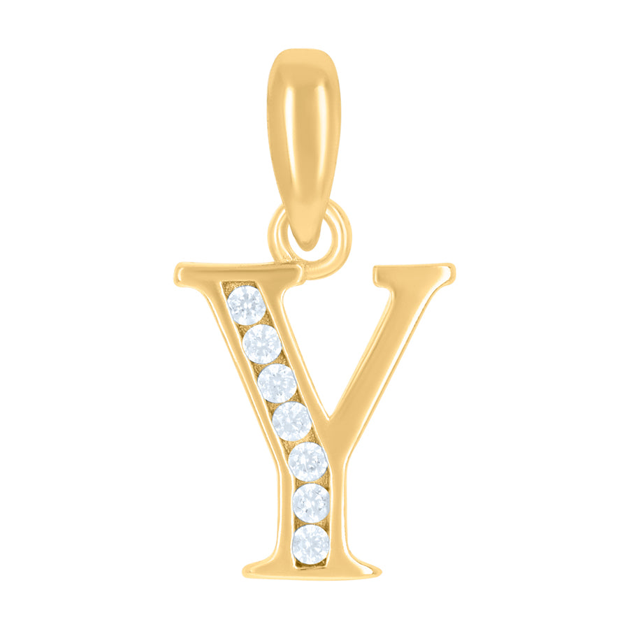 925 Sterling Silver Initial"Y" Pendant