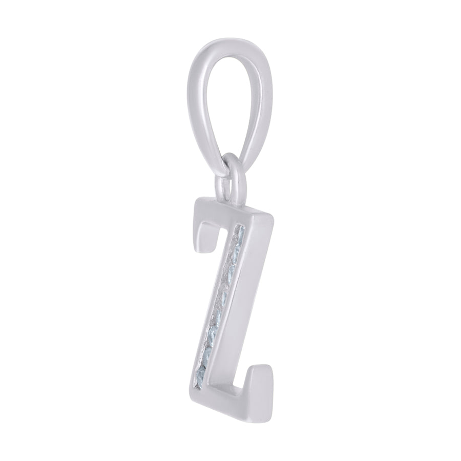 925 Sterling Silver Initial"Z" Pendant