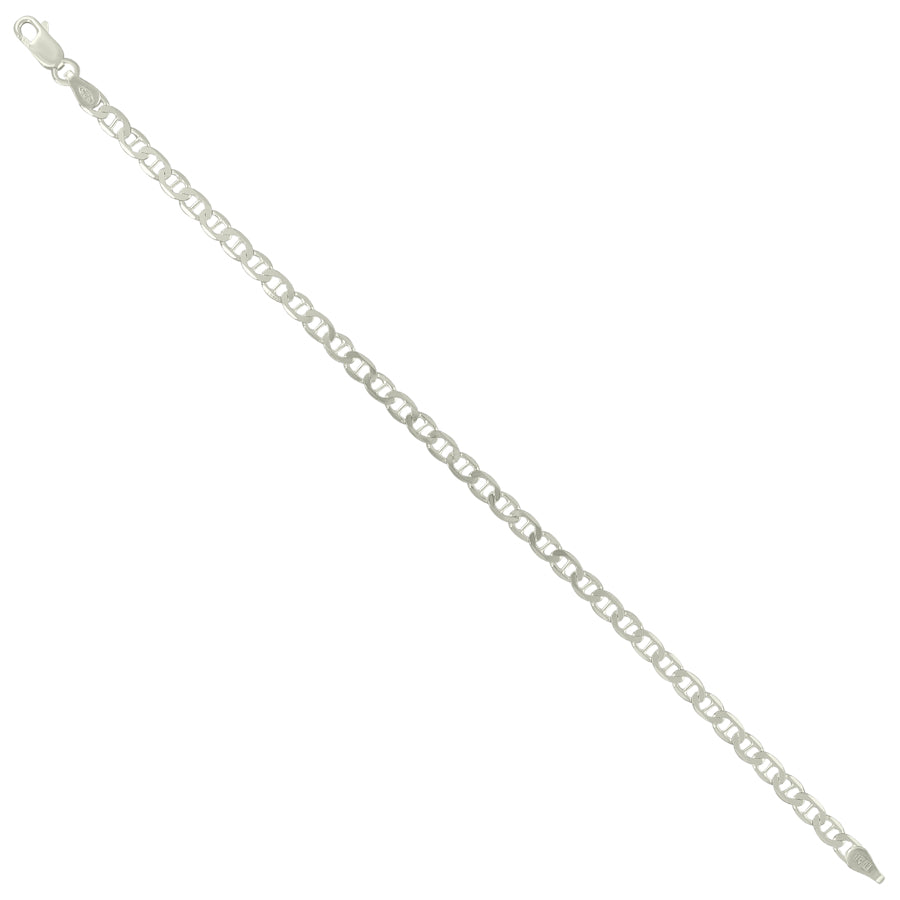 925 Sterling Silver Solid Classic Mariner Silver Chain 080 3mm