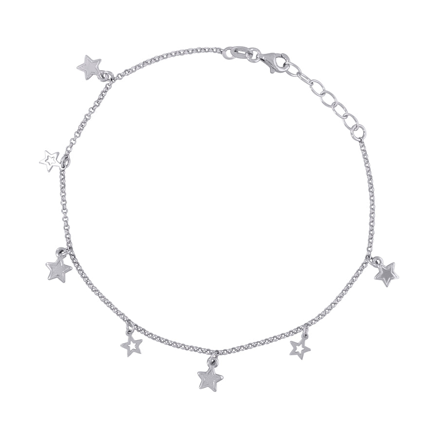 925 Sterling Silver Anklet 9"+1'