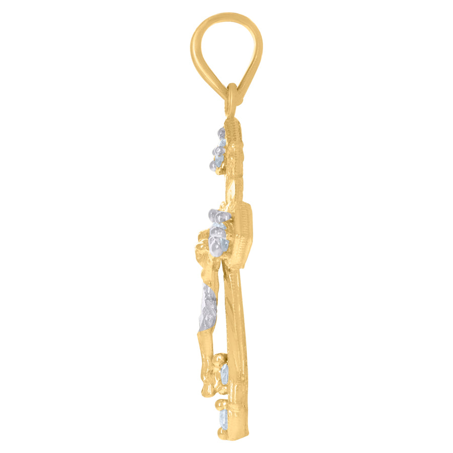 10Kt Gold Cz Pendant