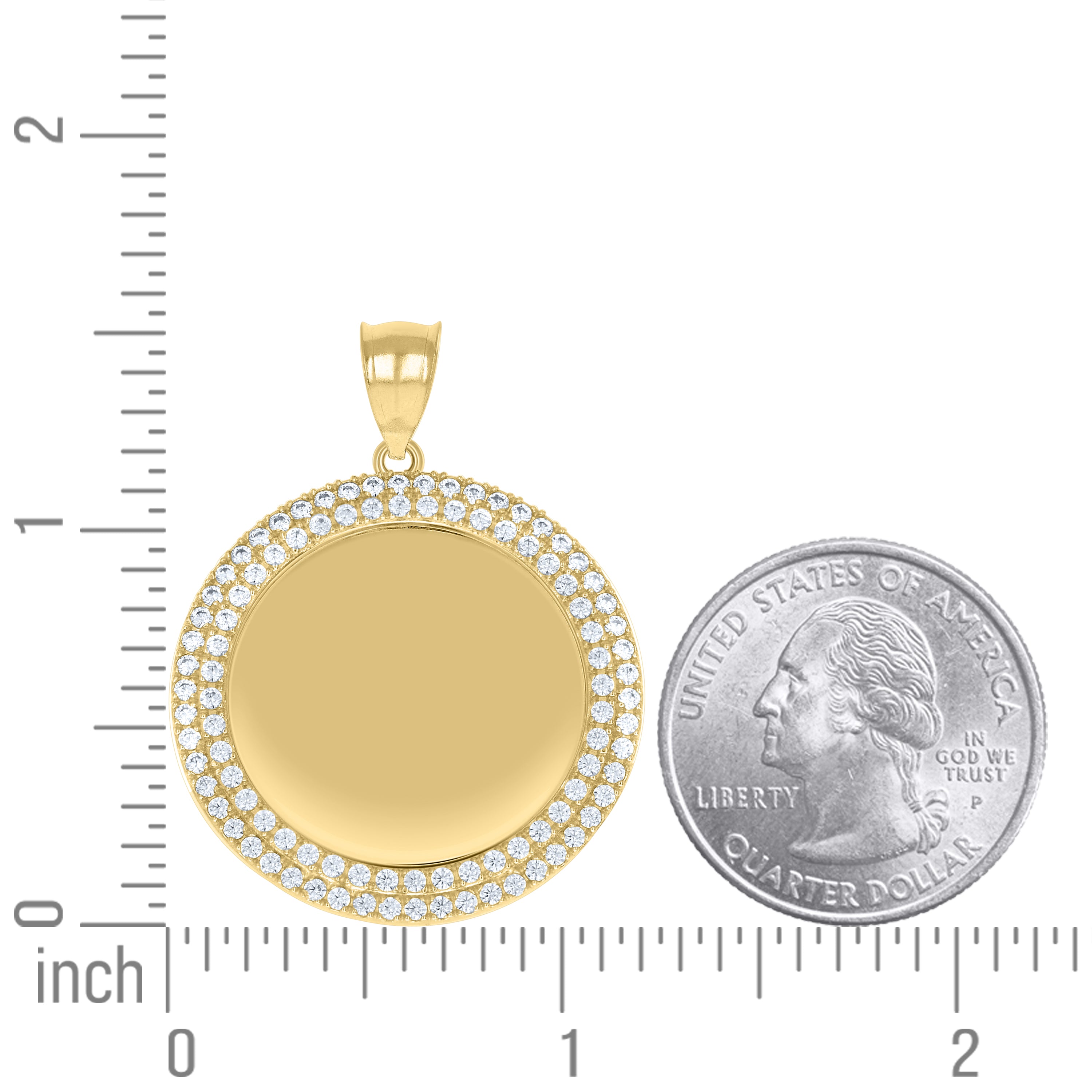 10K Gold Cz Pendant