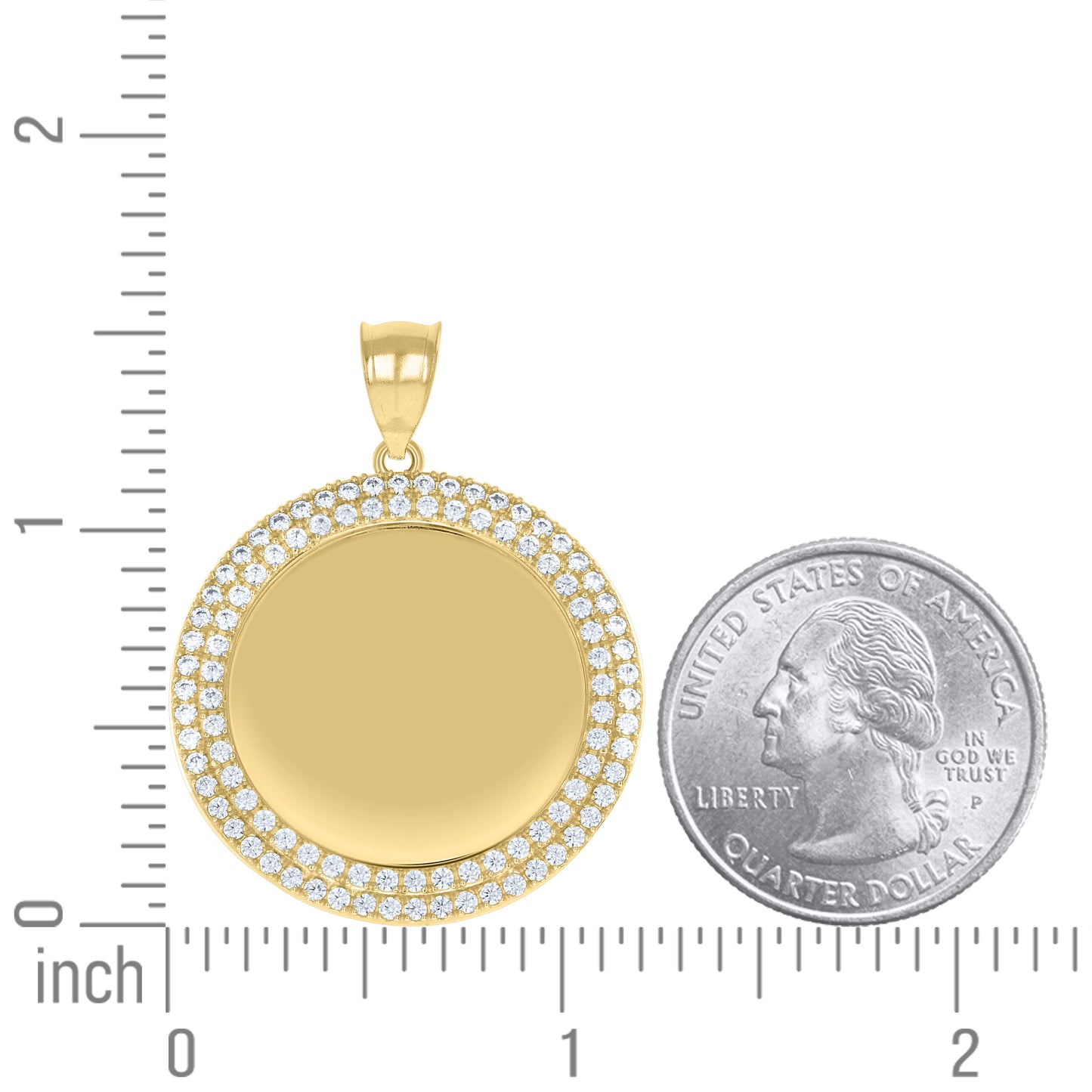 10K Gold Cz Pendant