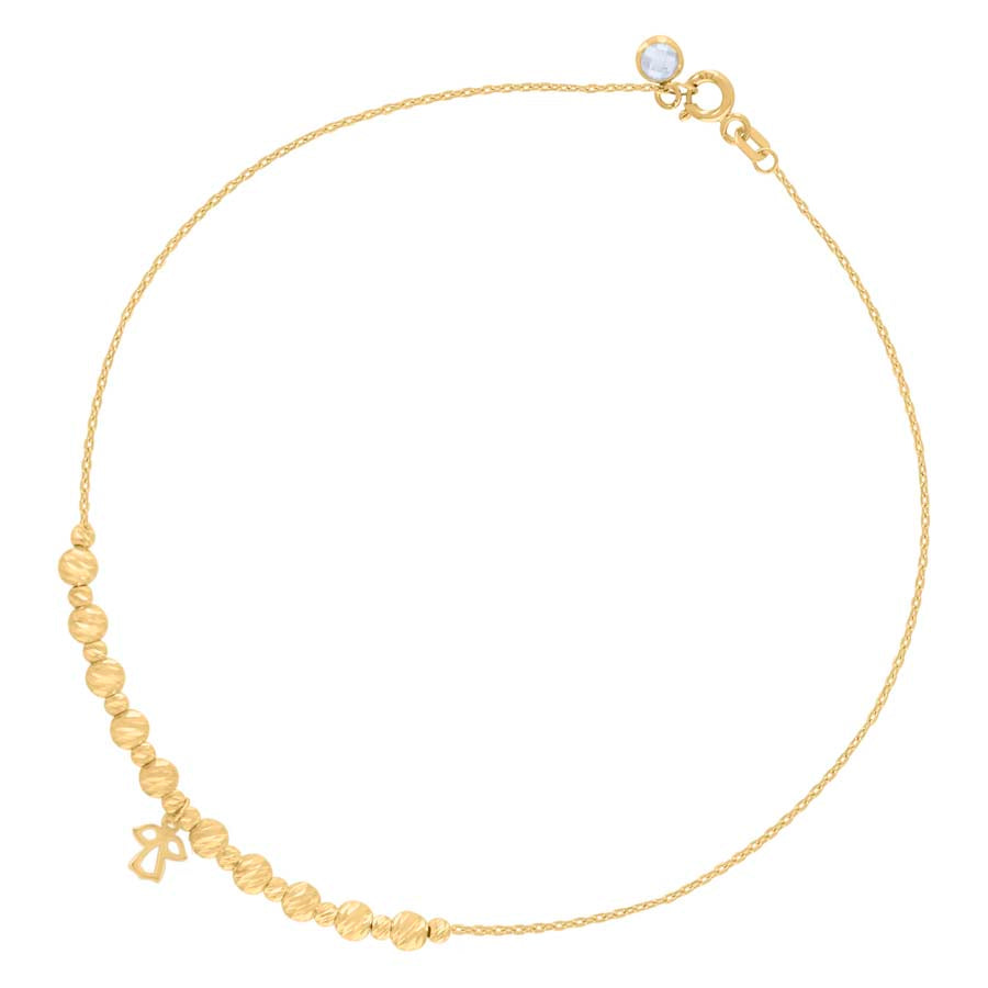 10Kt Gold Turkish Anklet 10"