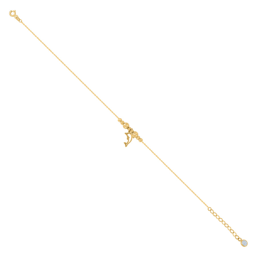 10Kt Gold Turkish Anklet 8 "