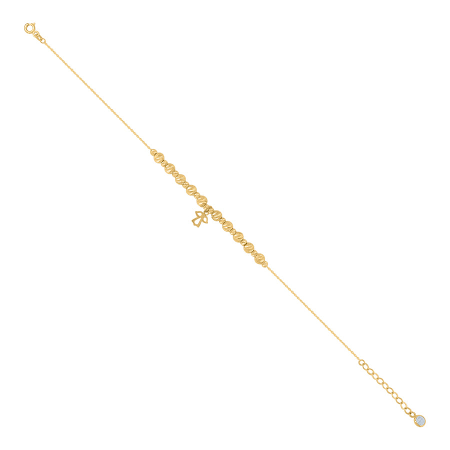 10Kt Gold Turkish Anklet 8"