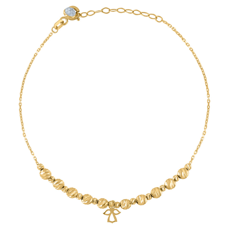 10Kt Gold Turkish Anklet 8"