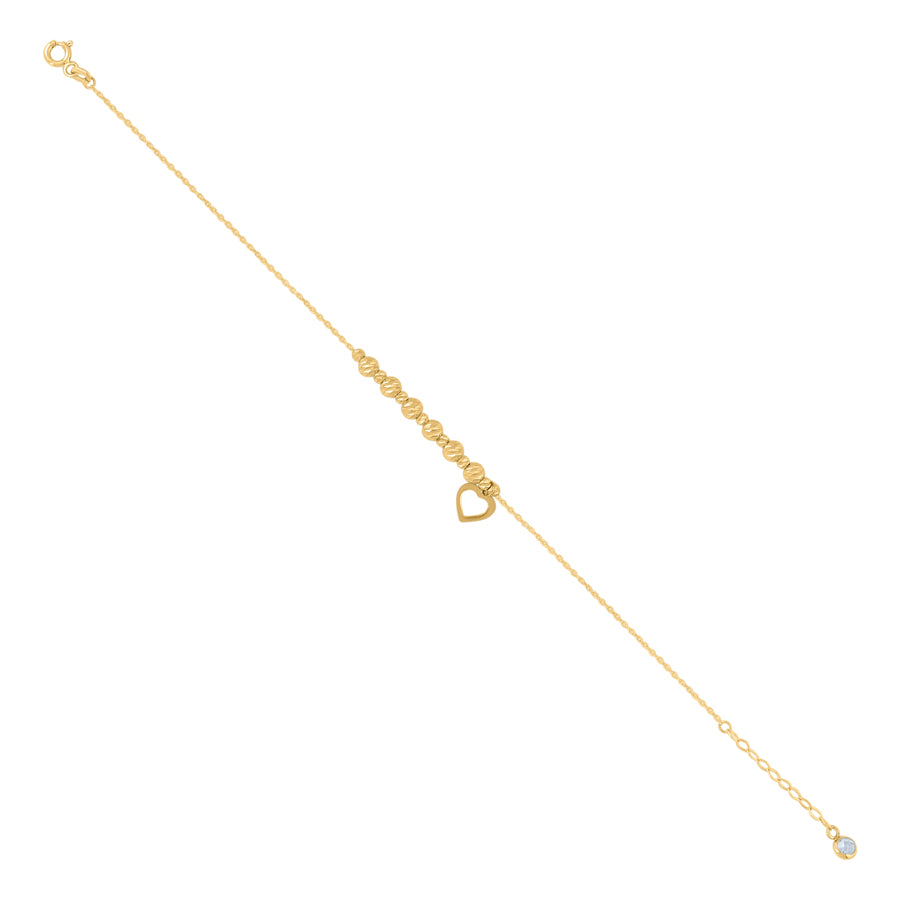 10Kt Gold Turkish Anklet 8 "