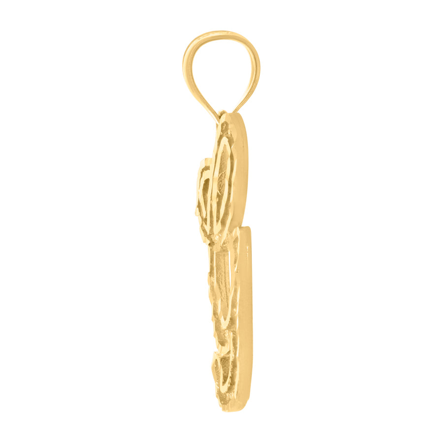 10Kt Gold Initial Letter Pendant "G"