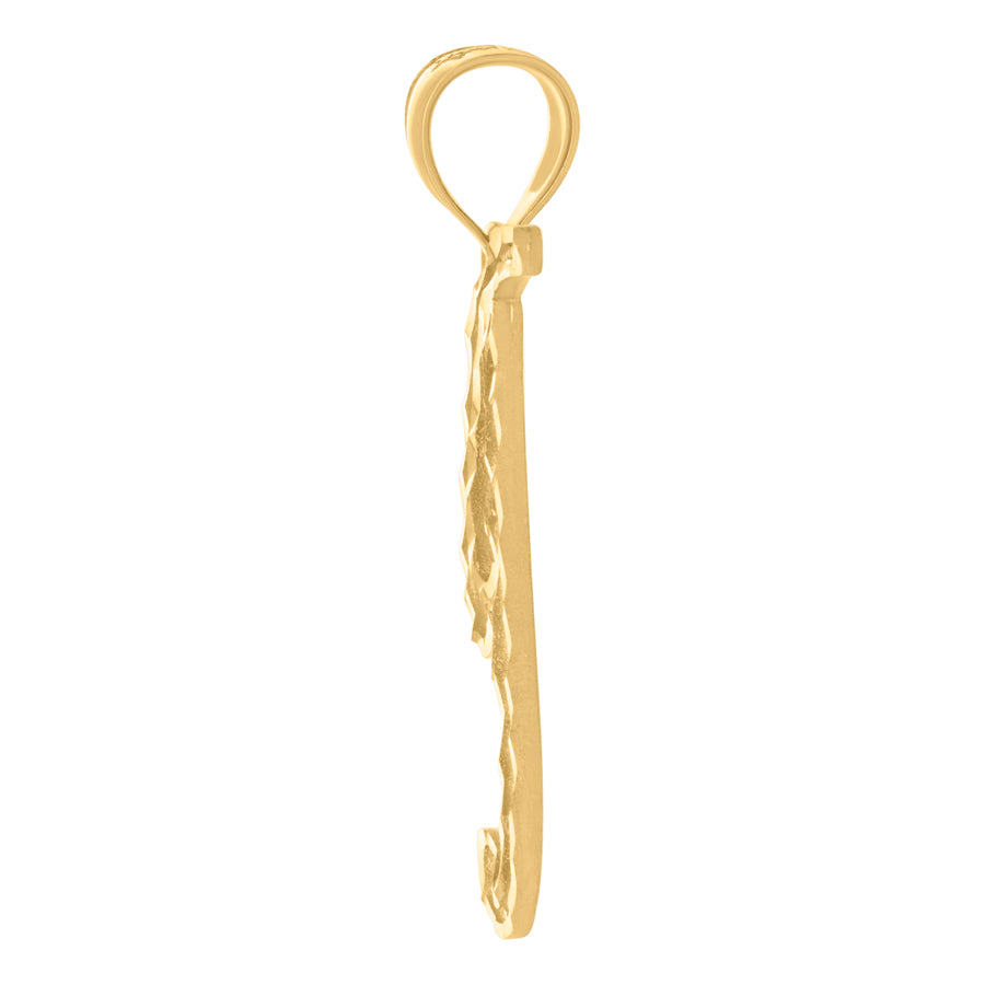 10Kt Gold Initial Letter Pendant "I"