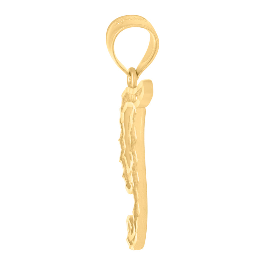 10Kt Gold Initial Letter Pendant "T"