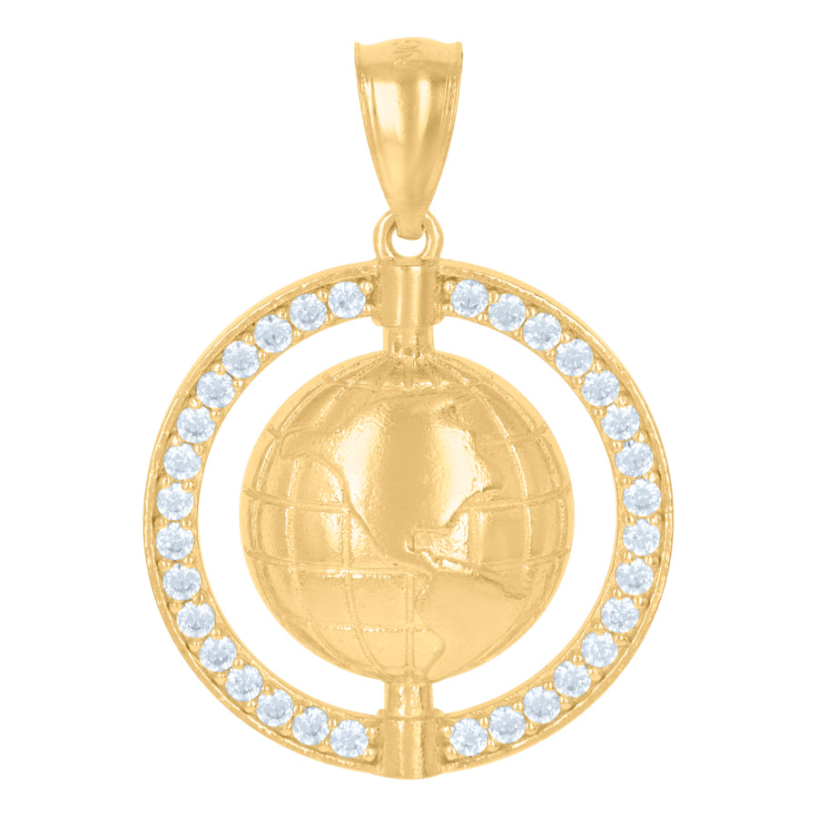 10Kt Gold Cz Pendant