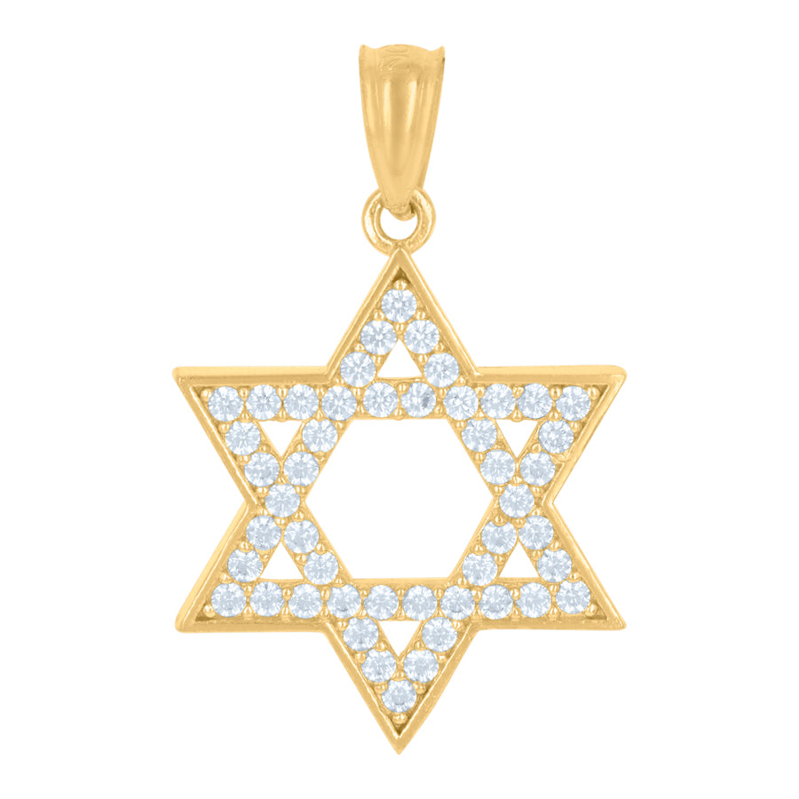 10Kt Gold Cz Pendant
