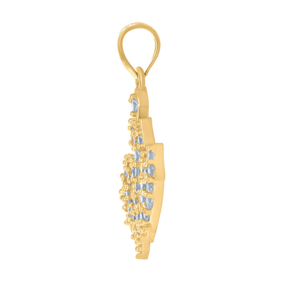 10Kt Gold Cz Pendant