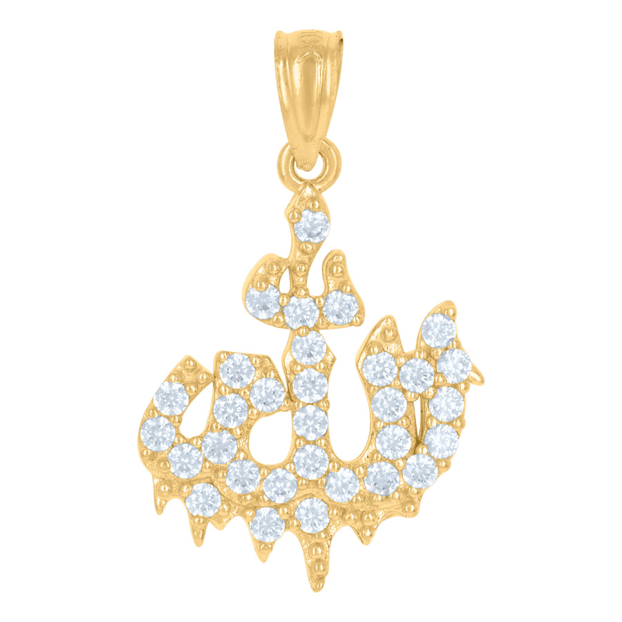 10Kt Gold Cz Pendant