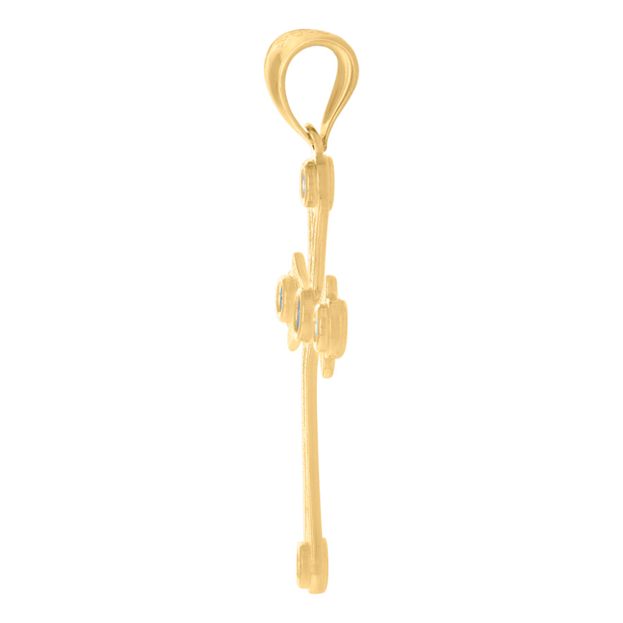 10Kt Gold Cz Pendant