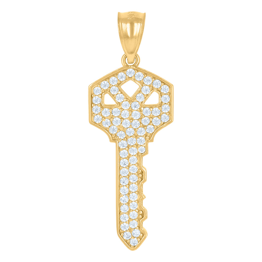 10Kt Gold Cz Pendant