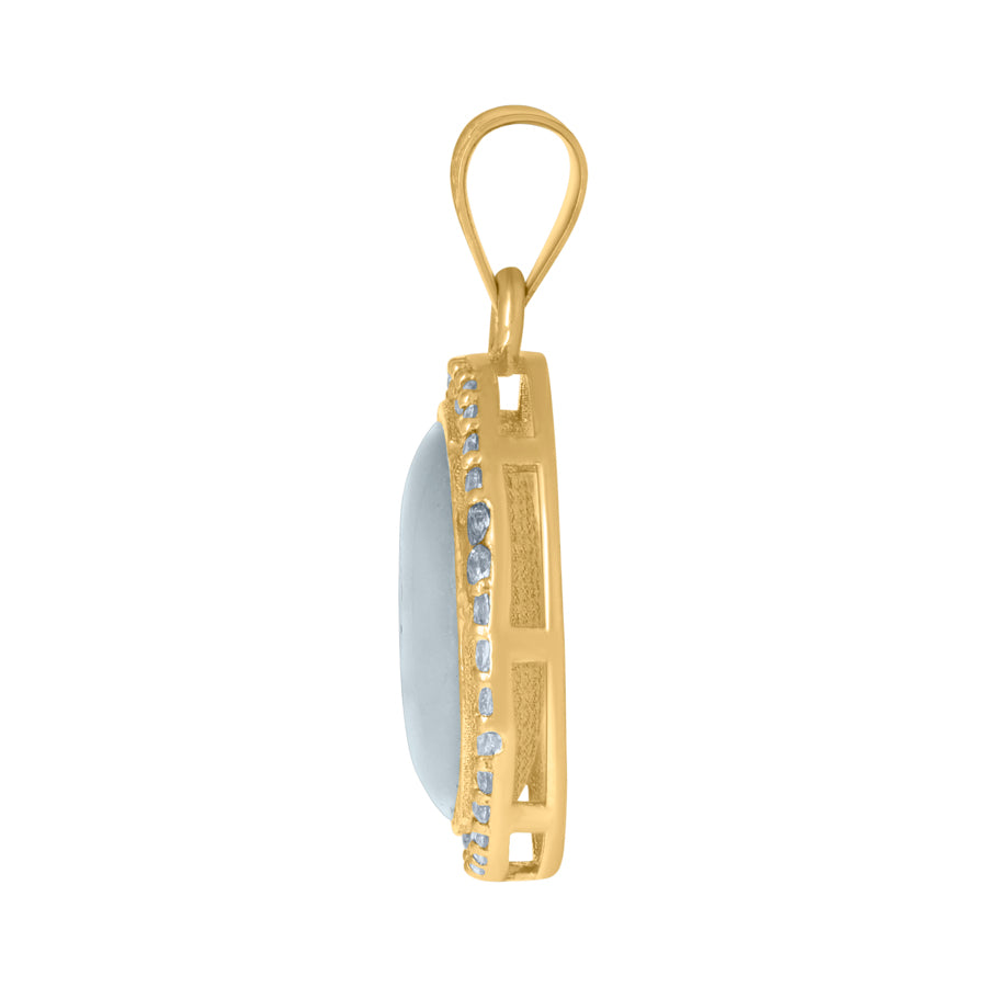 10Kt Gold Cz Pendant