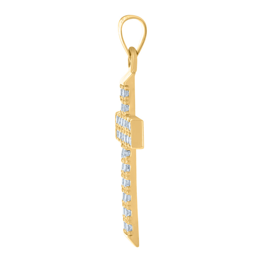 10Kt Gold Cz Pendant