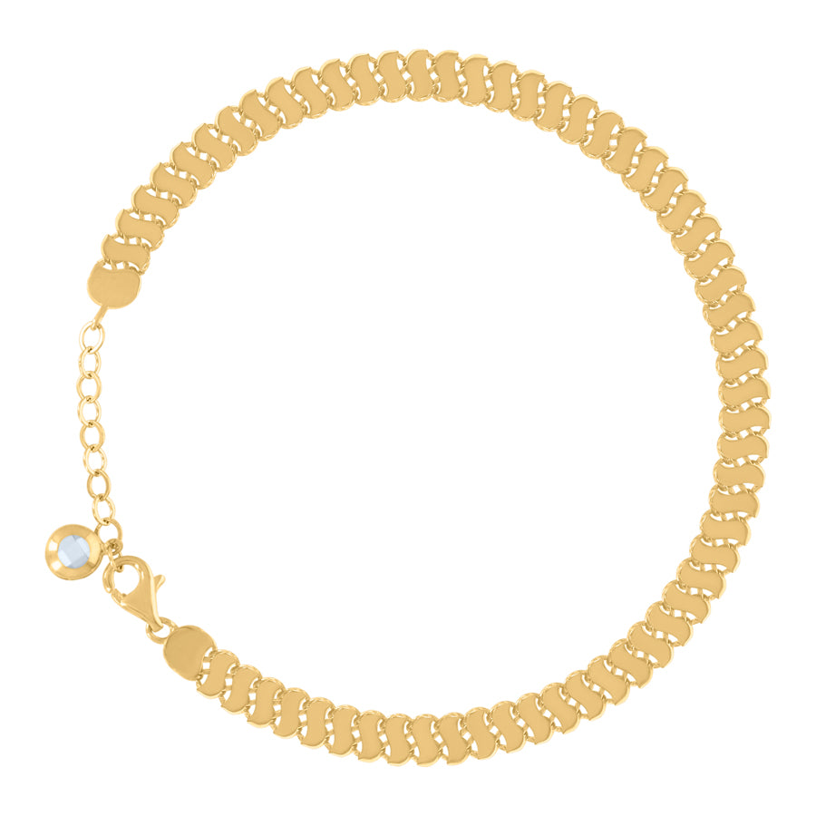 10Kt Gold Turkish Bracelet 8"