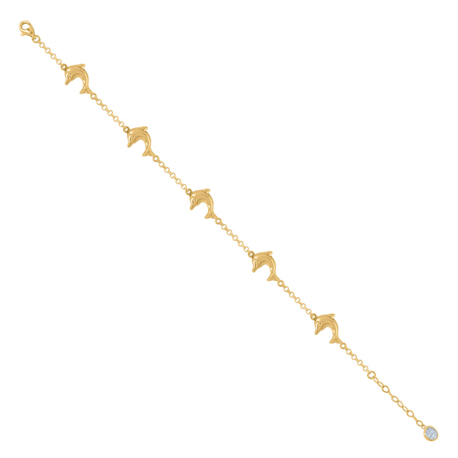 10Kt Gold Turkish Bracelet 8"