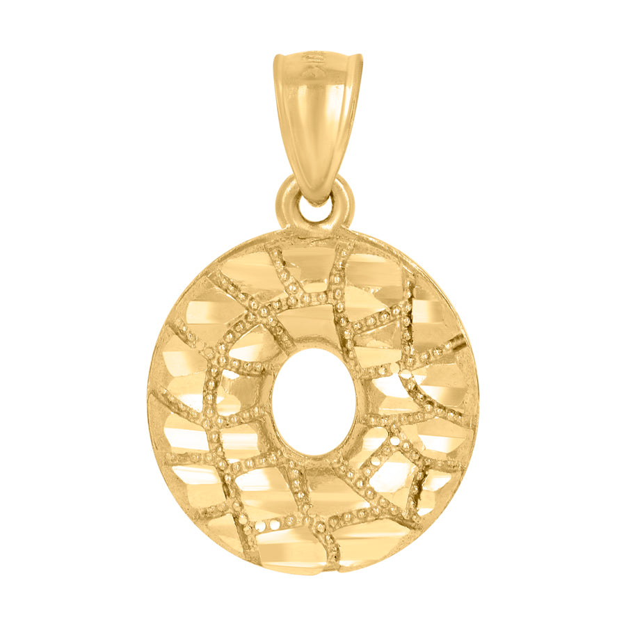10Kt Gold Initial Letter Pendant "O"