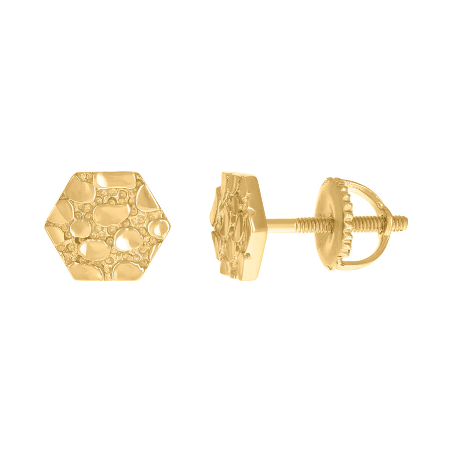 925 Sterling Silver Nugget Earrings