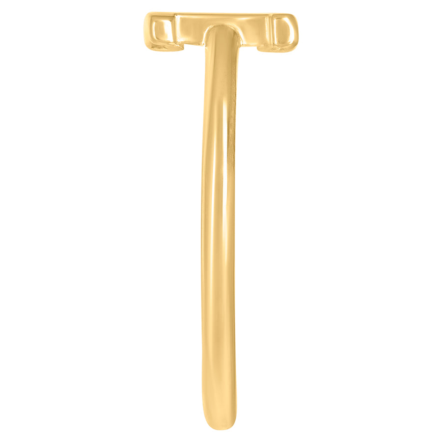10Kt Gold Turkish Ring Initial Letter "E"