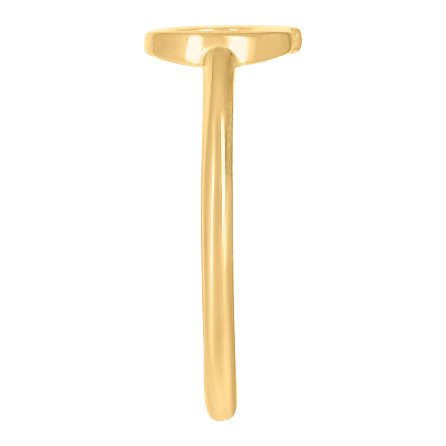 10Kt Gold Turkish Ring Initial Letter "Q"