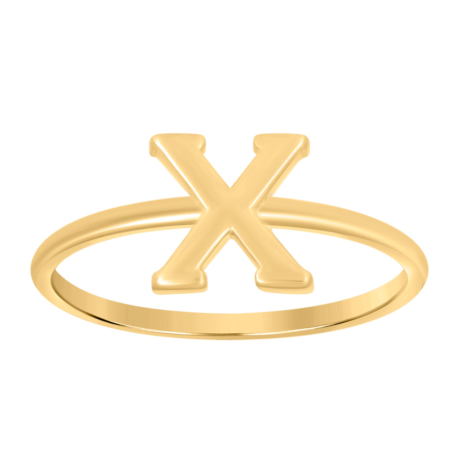 10Kt Gold Turkish Ring Initial Letter "X"