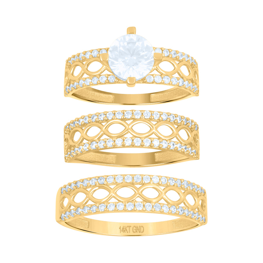 10Kt Gold Turkish Trio Ring