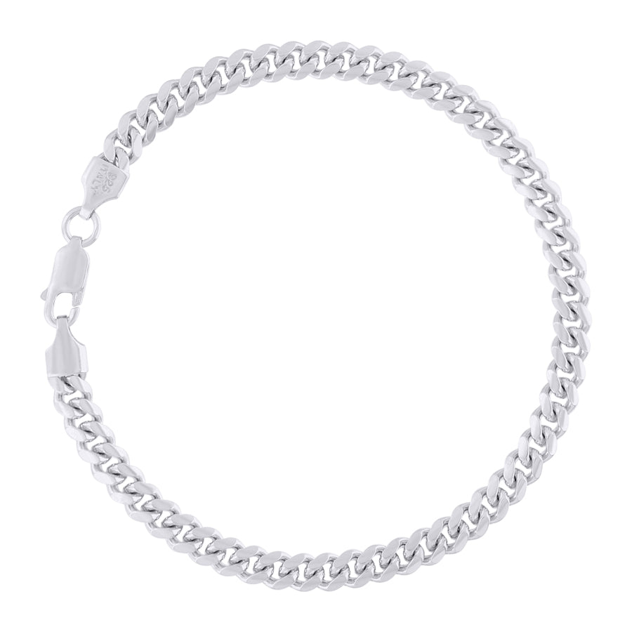 925 Sterling Silver Solid Miami Cuban Chain Rhodium 150 4.9mm