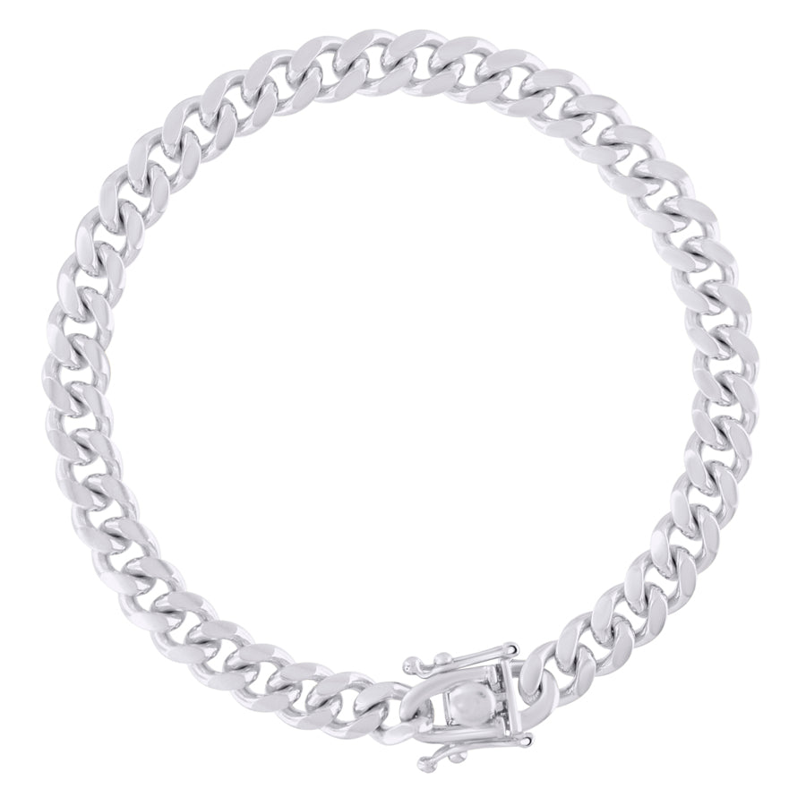 925 Sterling Silver Solid Miami Cuban Chain Rhodium 200 7mm
